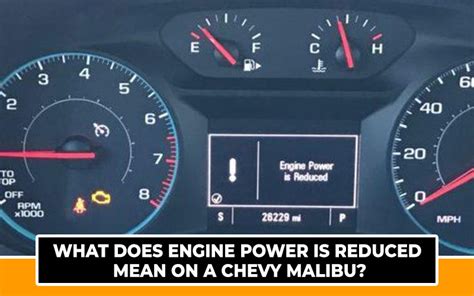 engine power reduced chevy malibu|More.